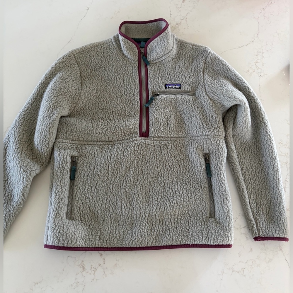 Women's Retro Pile Fleece Marsupial Pullover